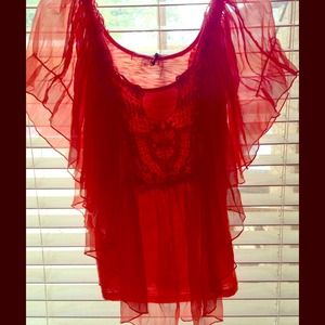 Butterfly sleeve top