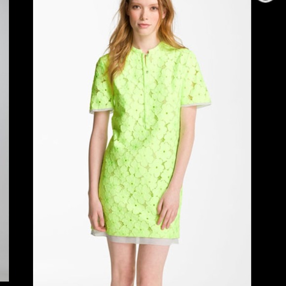 Diane Von furstenberg green Warner lace dress 6