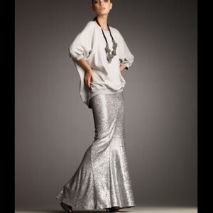 Donna Karan long sequin mermaid skirt 6