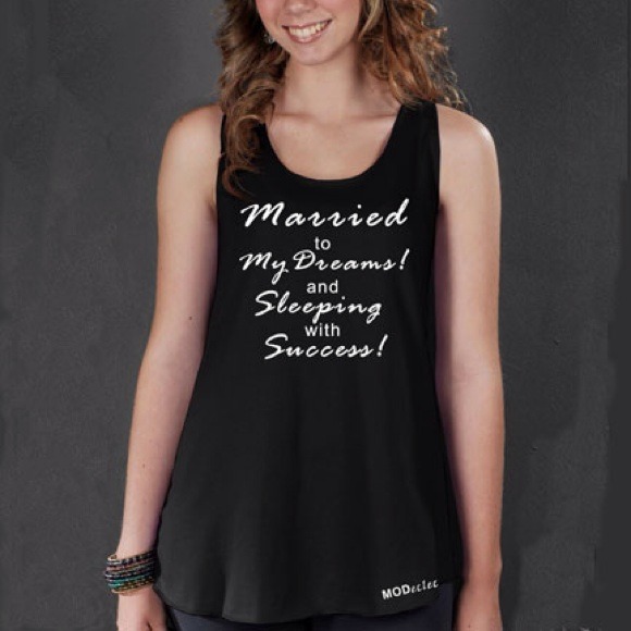 ModEclec Tops - Black Married to my Dreams & Sleeping w/ success