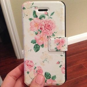 🚫SOLD🚫Floral Leather Flip Wallet Protect case