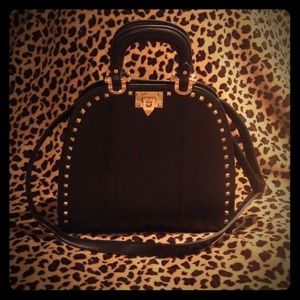 Gorgeous studded black handbag
