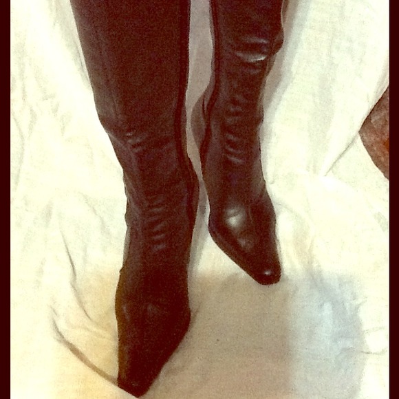 (SOLD!) FRANCO SARTO SZ 8 1/2 WOMEN'S BOOTS(BLACK)
