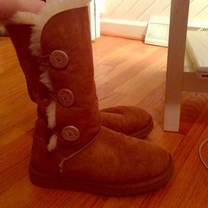 Talk Brown Button Up Uggs