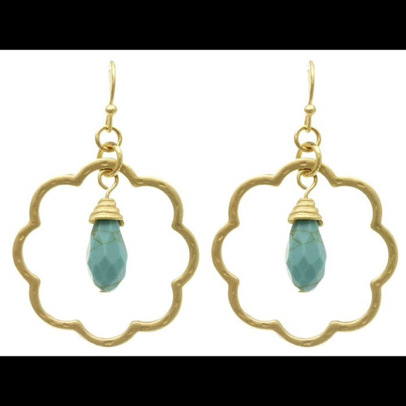 Turquoise bead earrings