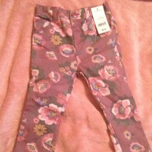 New Joe Fresh floral skinny jeans/pants