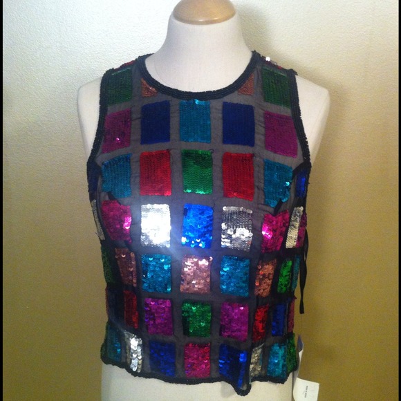 Sheer Sequin Tank