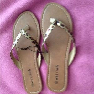 Wet Seal leopard sandals.