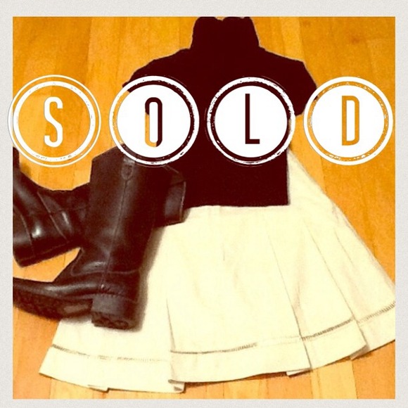 Beige Pleated Express Skirt