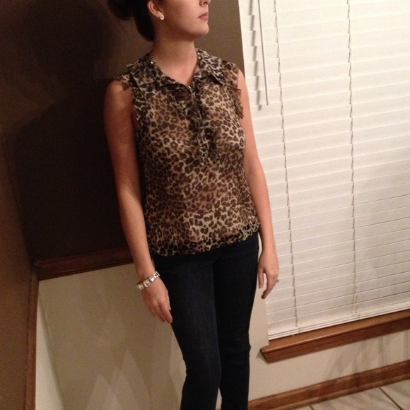 Animal print blouse