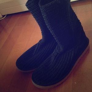 UGGs black crochet boots