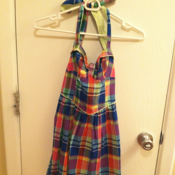❌❌SOLD❌❌Plaid Halter Dress