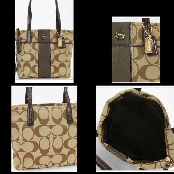 Sold Coach bag. golden brown authentic tote. NWT - Picture 2 of 4