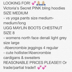 LOOKING FOR THESE ITEMS!