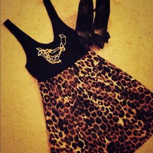 Black leopard dress :)