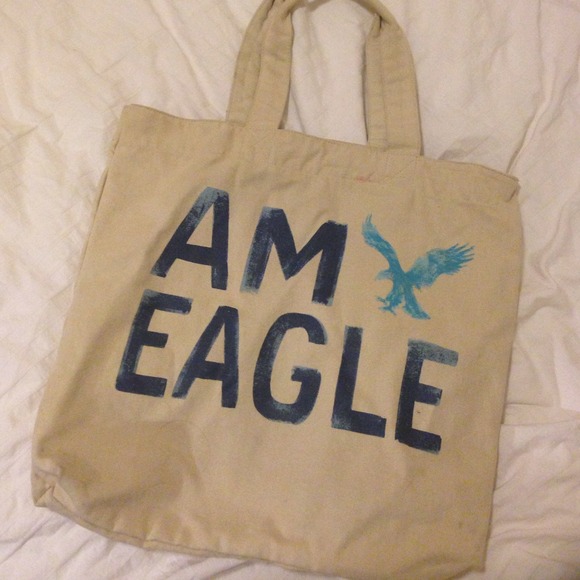American Eagle canvas tote bag