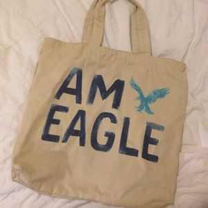 American Eagle canvas tote bag