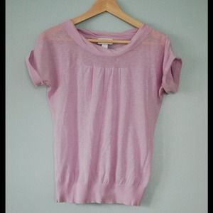 Ann Taylor Loft Lilac Short Sleeve Sweater