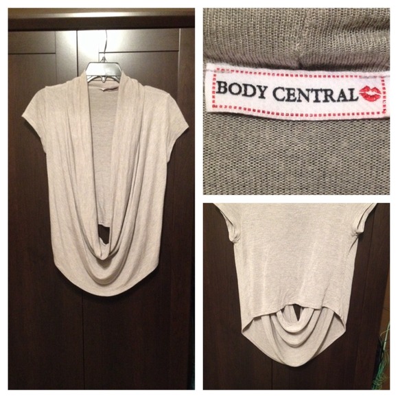 Gray drape top