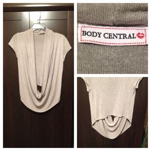 Gray drape top
