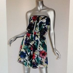 Rachel Roy Floral Strapless Dress