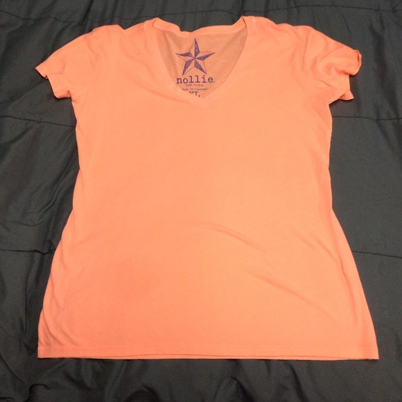Bright coral vneck