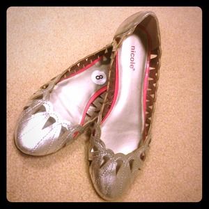 Silver Nicole Flats