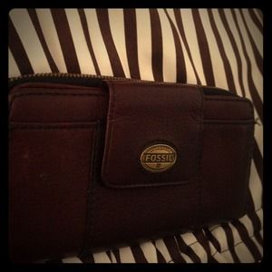 Fossil brown leather wallet
