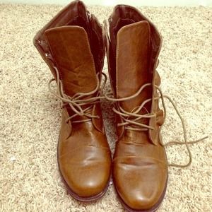 Brown vintage combat boots