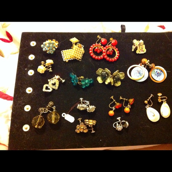 Vintage earrings!!! Clip/screw on - Picture 4 of 4