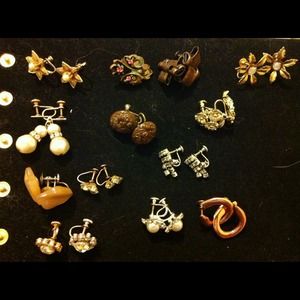 Vintage earrings!!! Clip/screw on/pierced