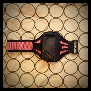 Black and Hot Pink iPhone 4 Armband Case