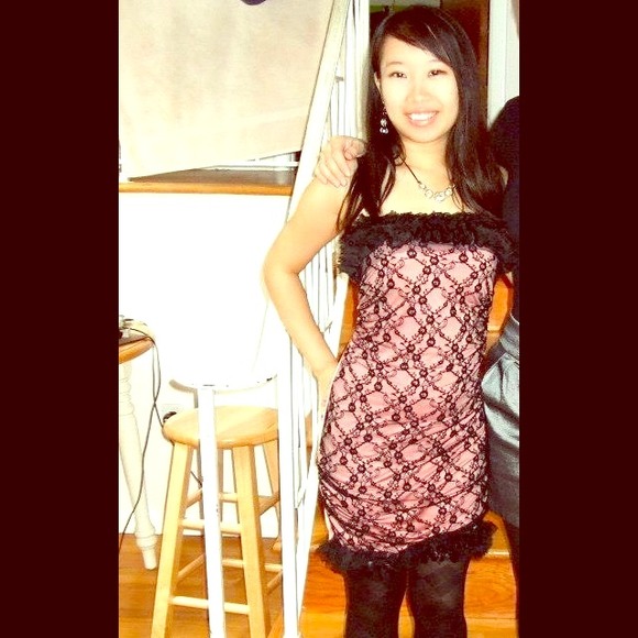 Black/Pink Cocktail Dress