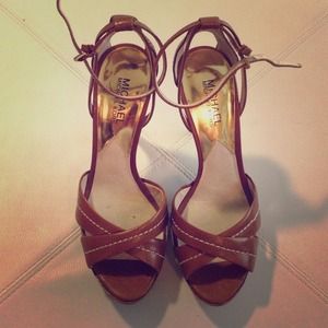 Brown leather michael Kors shoes