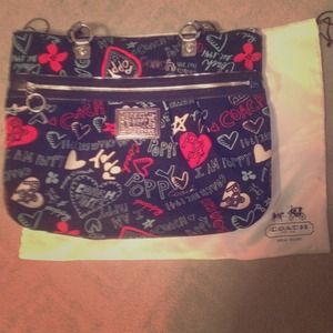 Coach Poppy Graffiti Large Tote