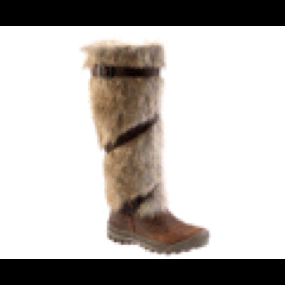 Timberland faux fur brown boots