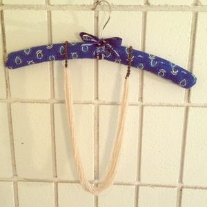 Long blush beaded necklace from AEO