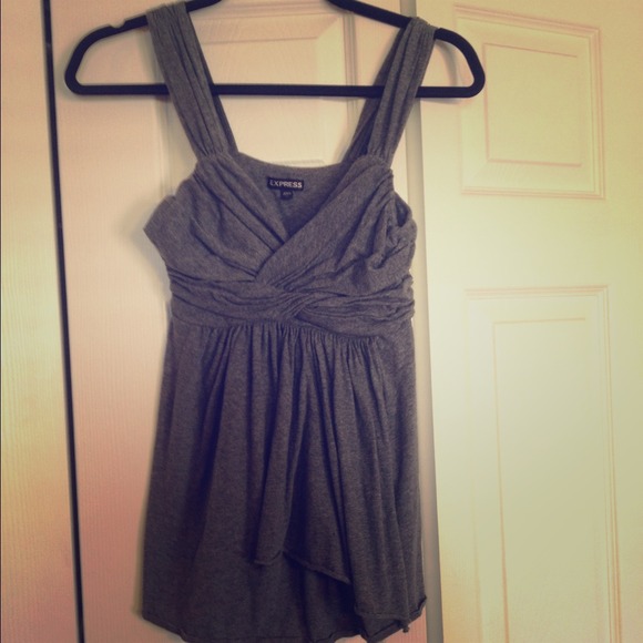 Express grey baby doll tank top