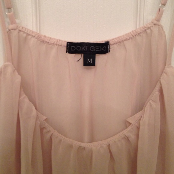 🚫SOLD🚫Sheer beige tank top - Picture 2 of 2