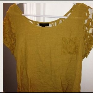 Mustard colored top!