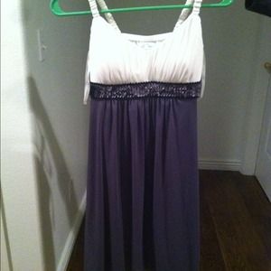 White and grey dress