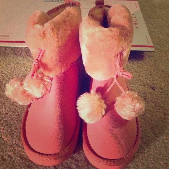 Boots - New pink snowball decorated warm snow boot