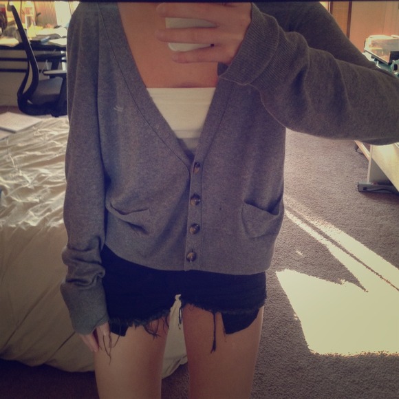 Grey Oversized Cardigan/ Sweater