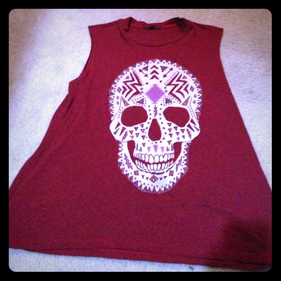 Truly Madly Deeply skull muscle tee