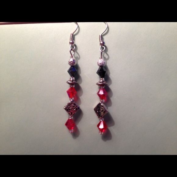 Glass Bead earrings, hypoallergenic, - Picture 1 of 1