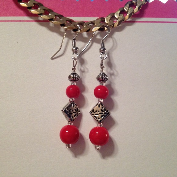 Glass Bead Earrings by Dawn - Picture 1 of 1