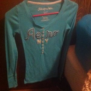 Teal aero long sleeve shirt