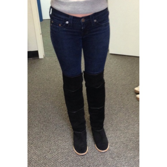 Free People Suede Knee High Boots
