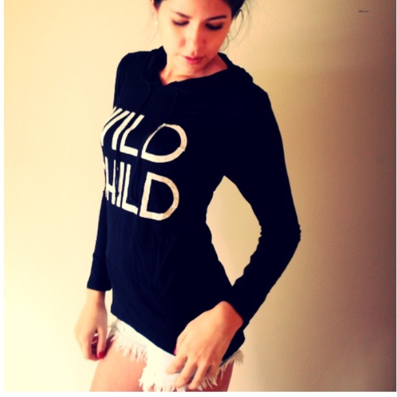 Wild Child Hoddie Black Light Sweater