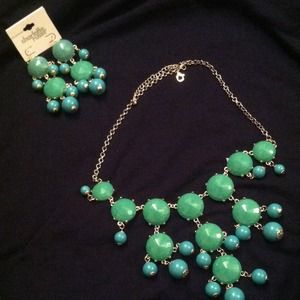 Bubble necklace and earrings